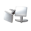 Shiny Silver Metal Cufflinks